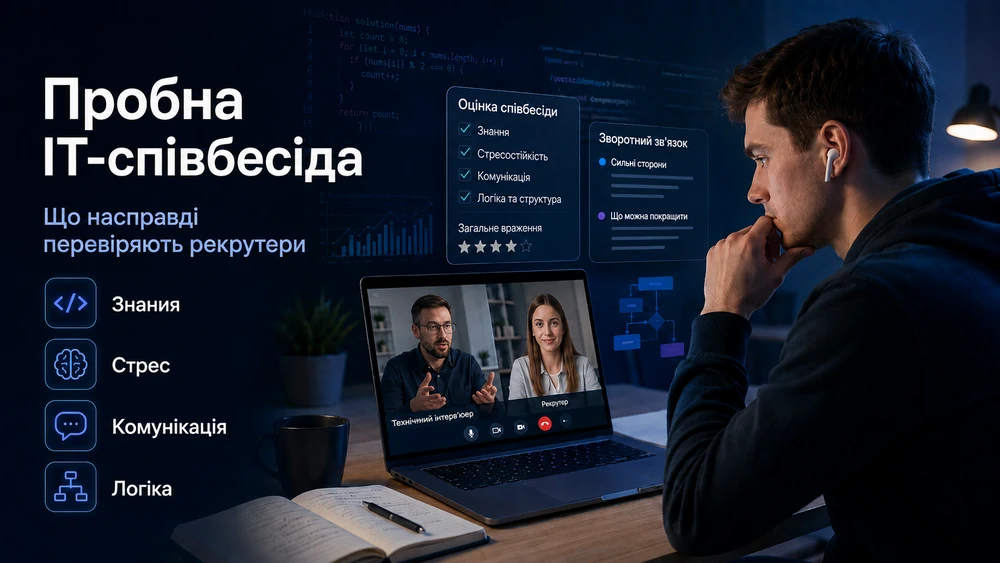 Пробна співбесіда в IT: що насправді перевіряють рекрутери?